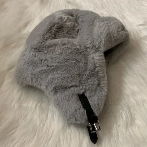 Michael Kors Faux Fur Trapper Hat Faux Fur Trapper Hat in GREY - Sale | Michael Kors Canada [CA] main image 4